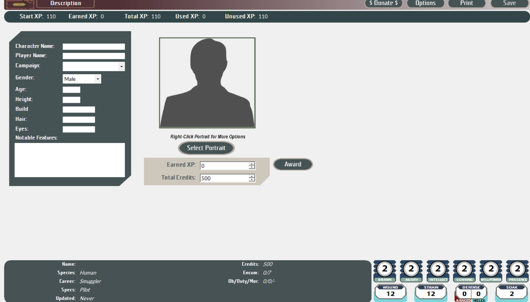 Character Description